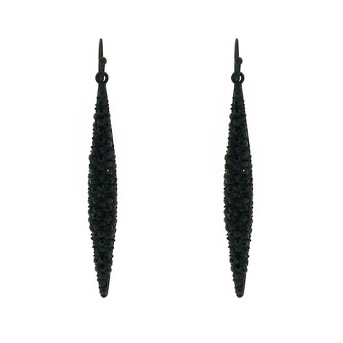 Women's Dropped Spike Earrings Black - iFIVE FASHIONHOUSE