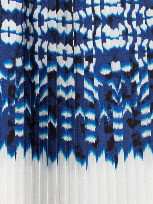 Adrianna Papell Women's Cap Sleeves Ikat Pleated Dress Sz 10 - iFIVE FASHIONHOUSE