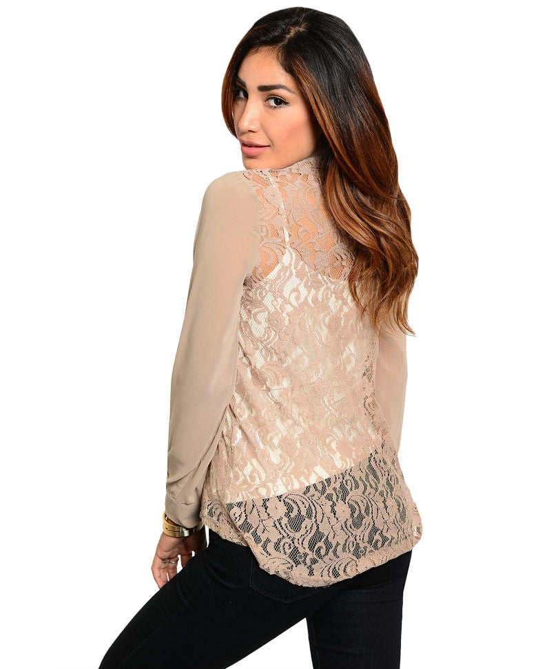 In Style Women's Collection Buttoned Chiffon Top Sz S, M, L - iFIVE FASHIONHOUSE