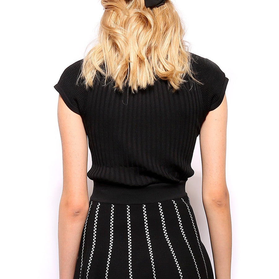 Gracia Women's Ribbed Knit Top Sz S, M, L - iFIVE FASHIONHOUSE