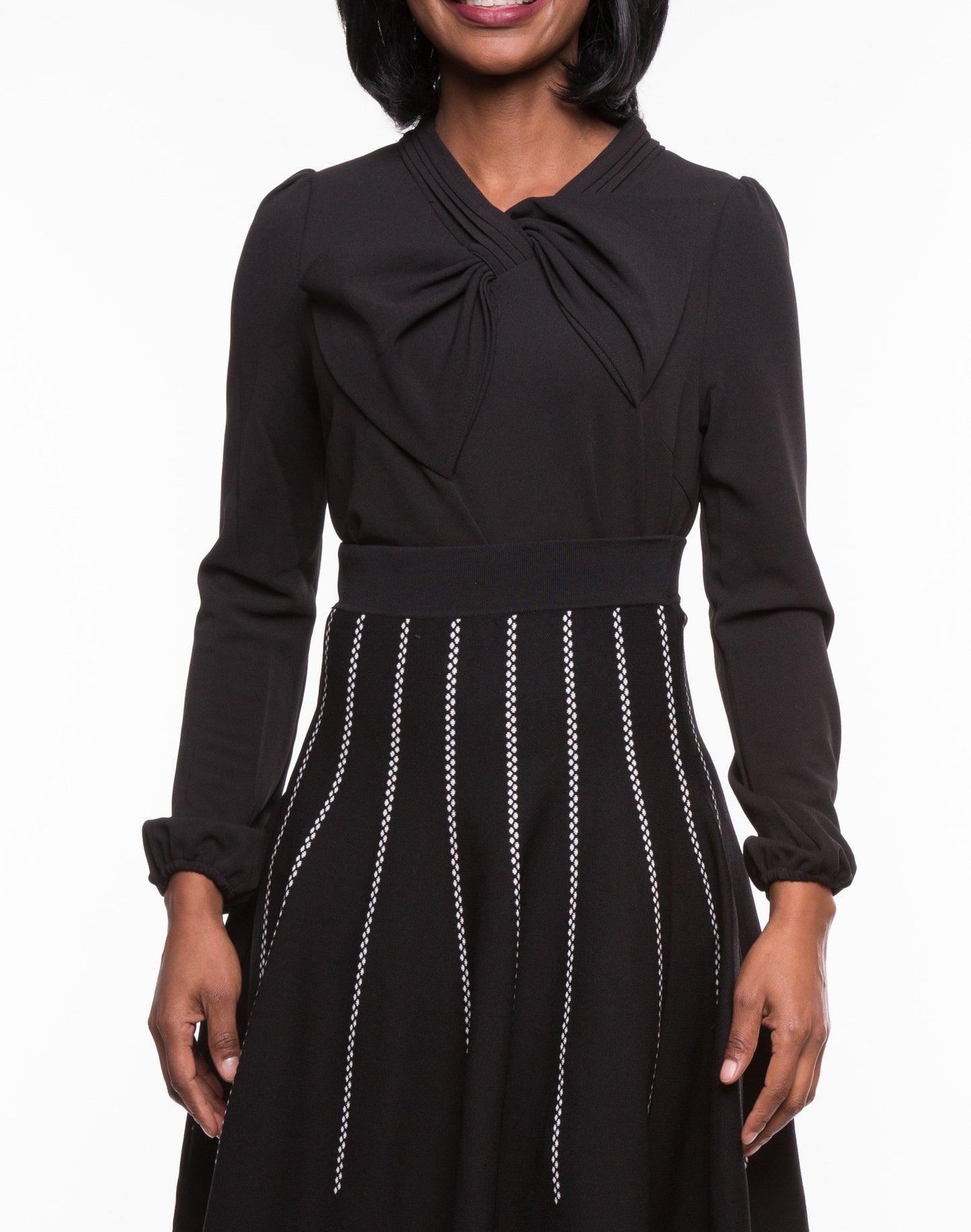 Gracia Women's Cinched Bow-Tie Top Sz S, M, L
