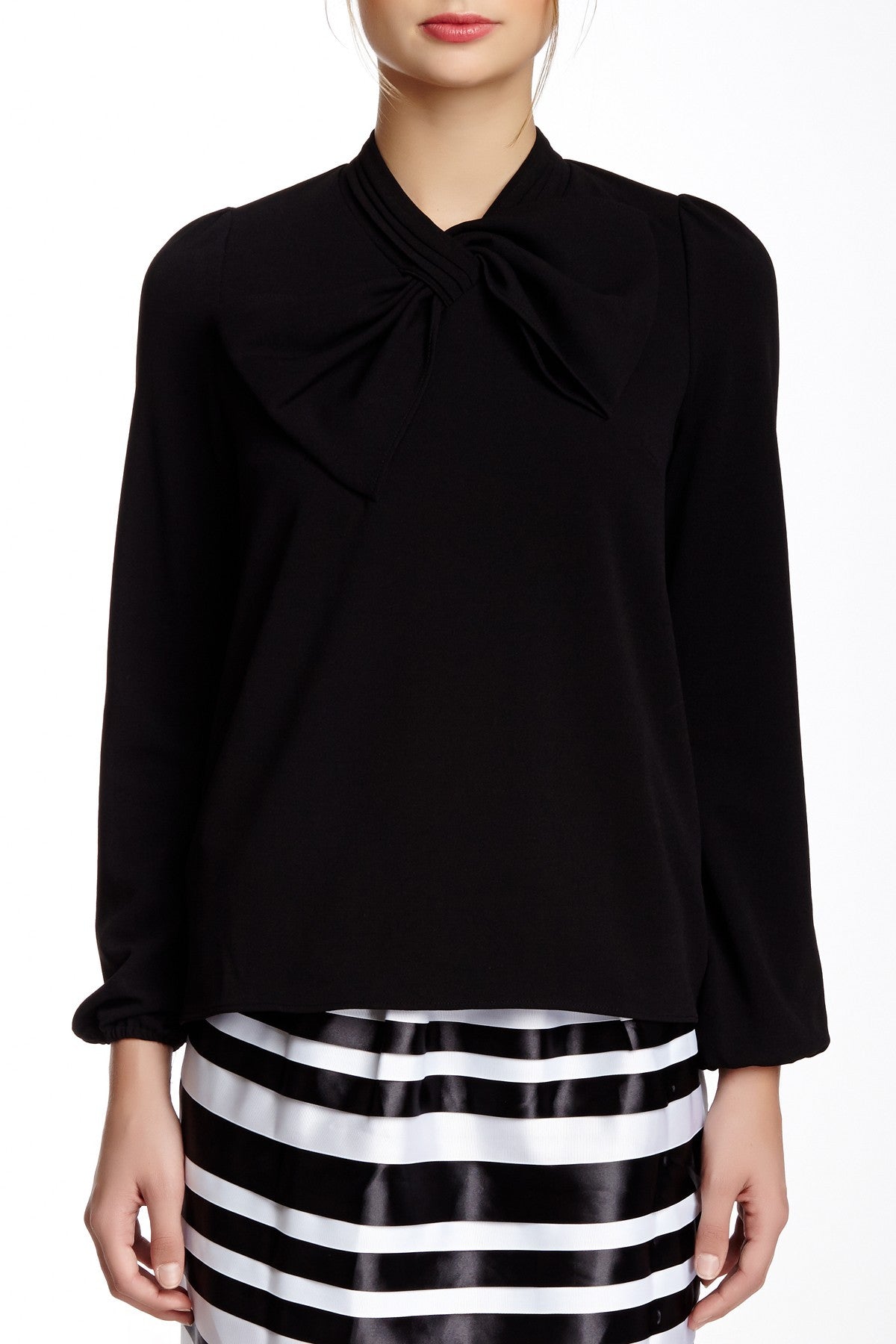 Gracia Women's Cinched Bow-Tie Top Sz S, M, L