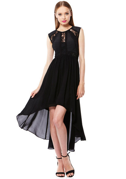 Julia Jordan Women's Chiffon High-Low Dress Sz 2, 4, 6, 8 - iFIVE FASHIONHOUSE