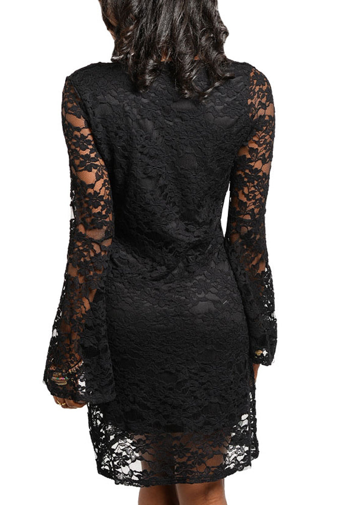 Rachel Kate Women's Lace Overlay Black Dress Sz S, M, L