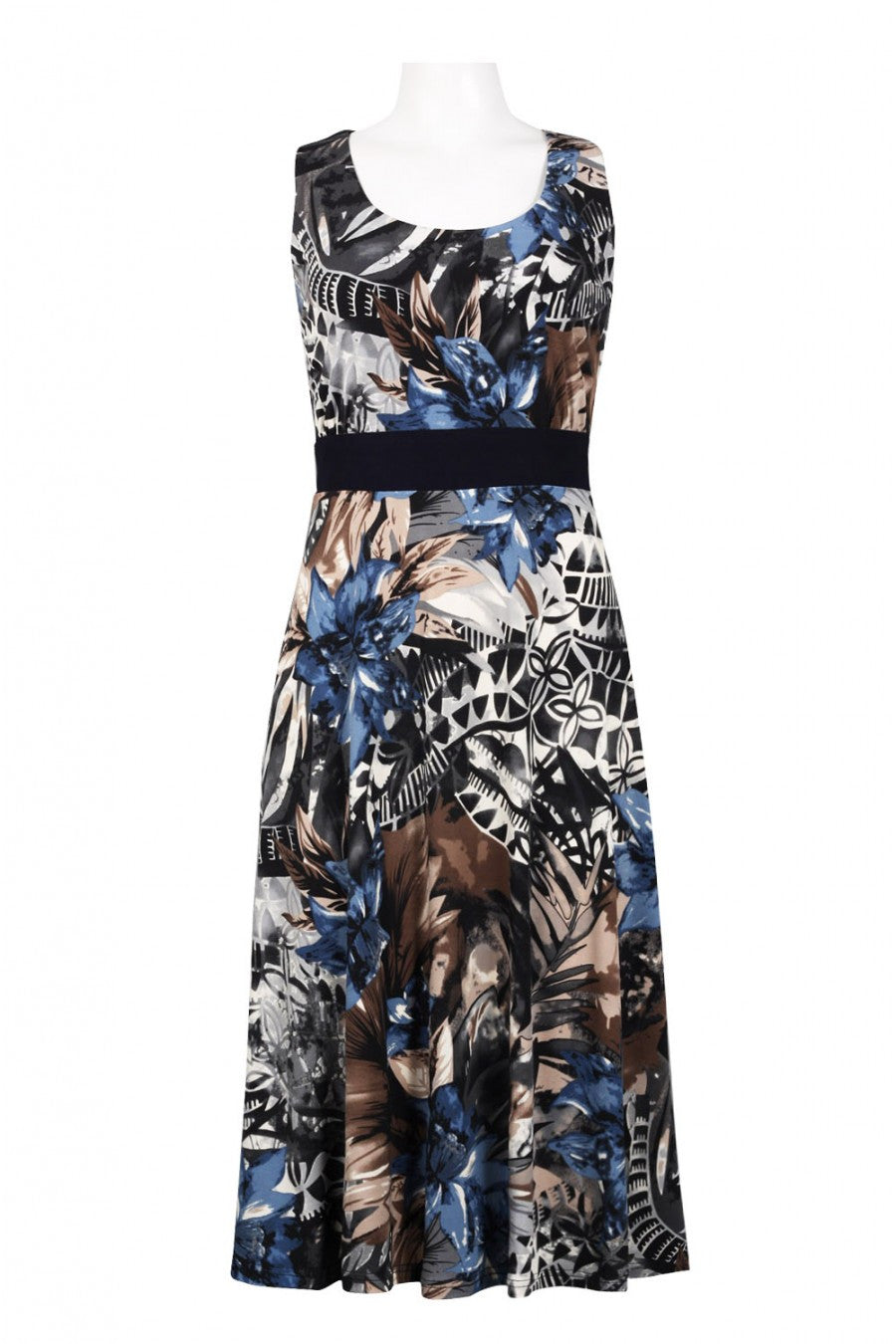 R&M Richards Women's Abstract Print Jersey Dress Suit Sz 8, 14, 16