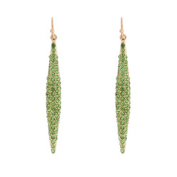 Women's Dropped Spike Earrings Green - iFIVE FASHIONHOUSE