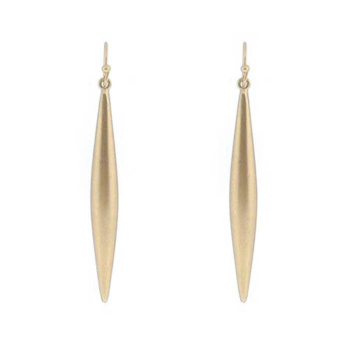 Women's Dropped Spike Earrings Unpolished Gold - iFIVE FASHIONHOUSE