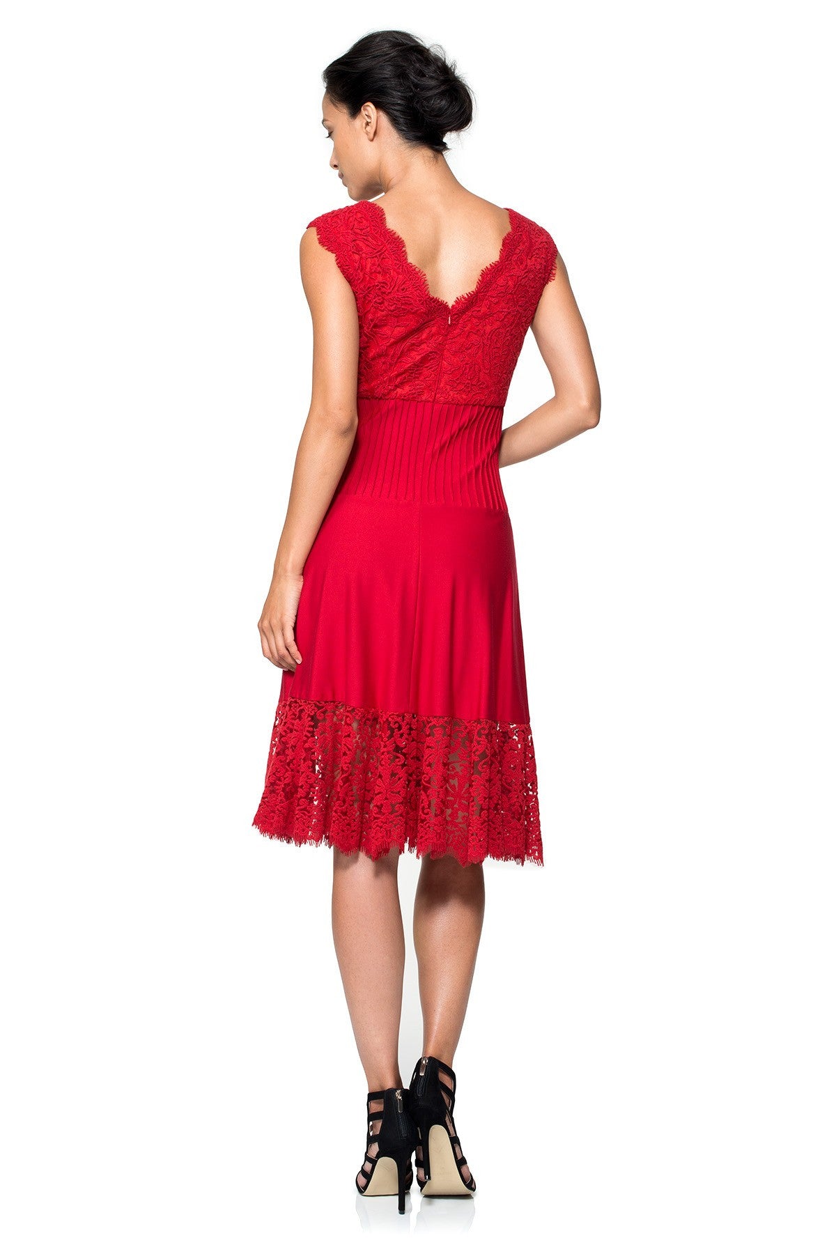 Tadashi Shoji Women's Jersey & Lace Dress Sz S