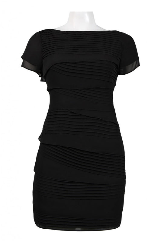 Adrianna Papell Women's Pleated Layer Chiffon Dress Sz 4, 8, 14 - iFIVE FASHIONHOUSE