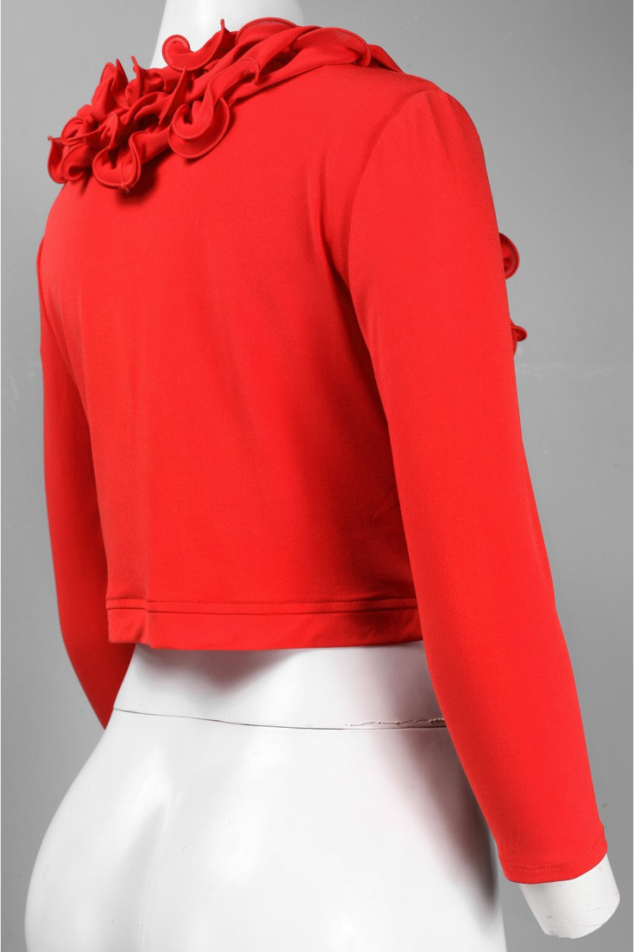 Glamour Women's Ruffle Jersey Bolero Jacket Sz S, M, L, XL - iFIVE FASHIONHOUSE