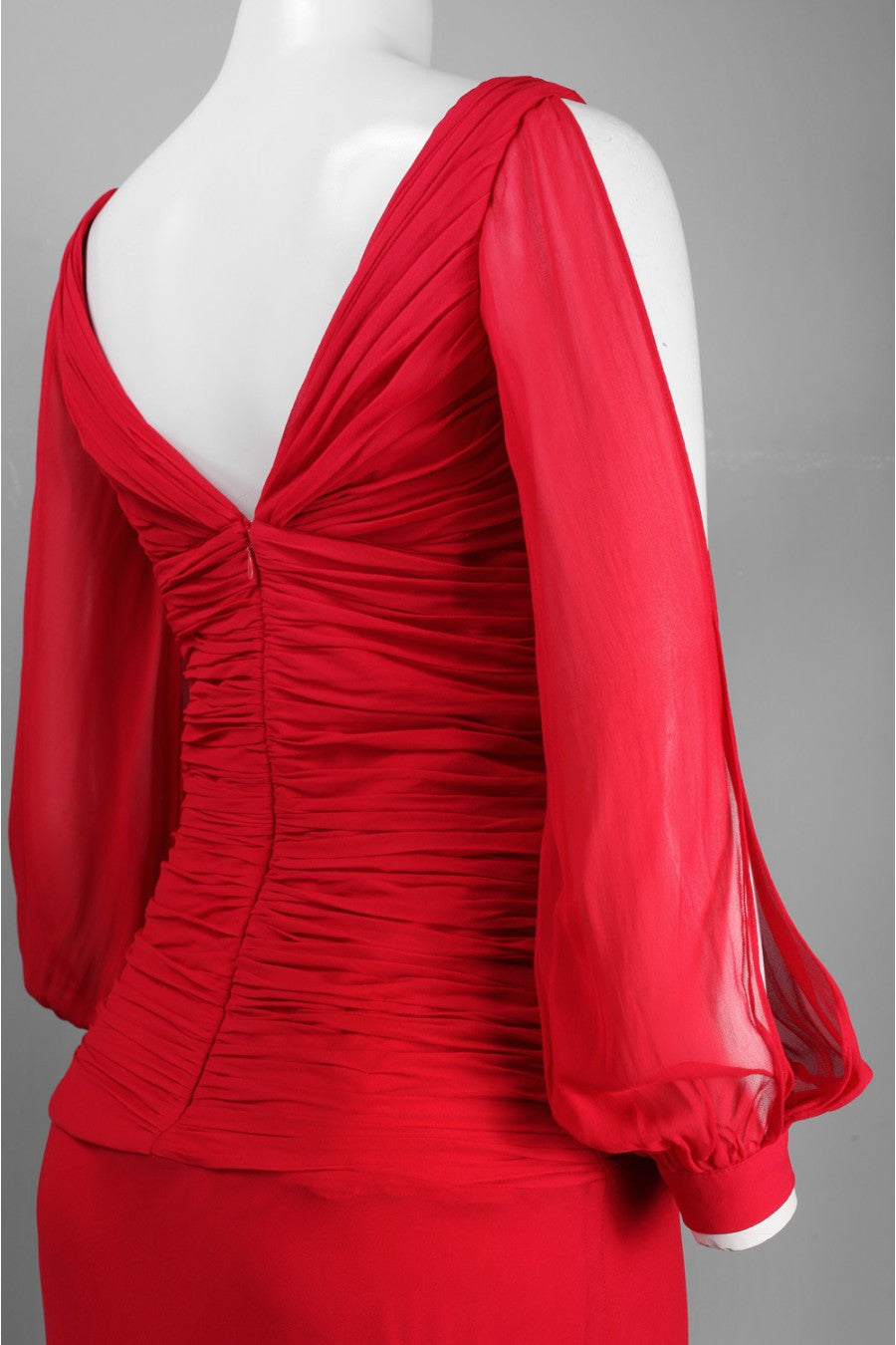 Nina Austin Women's Slit Sleeve Ruched Viscose Dress Sz XS