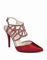 Caparros Women's Paloma Garnet Satin Pumps Sz 5.5, 6