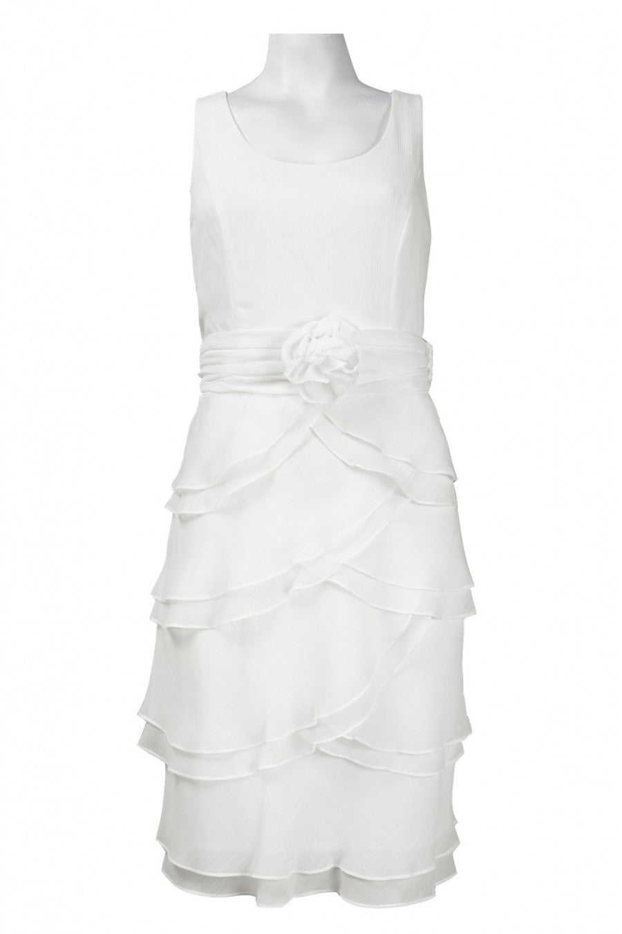 Ursula of Switzerland Women's Pleated Chiffon Plus Dress Set Sz 16, 18 - iFIVE FASHIONHOUSE