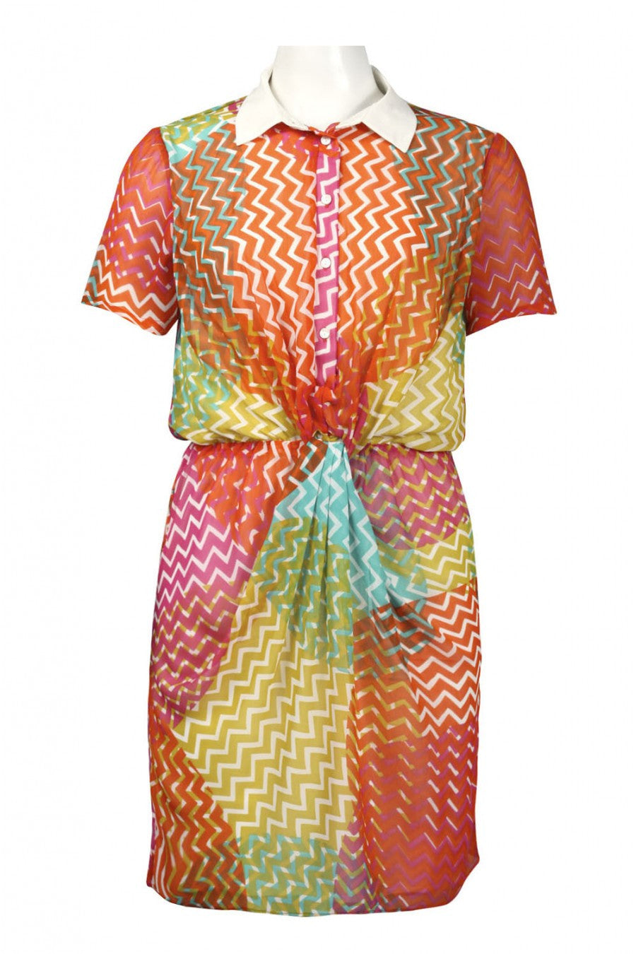 Walter Baker Women's Zigzag Print Chiffon Dress