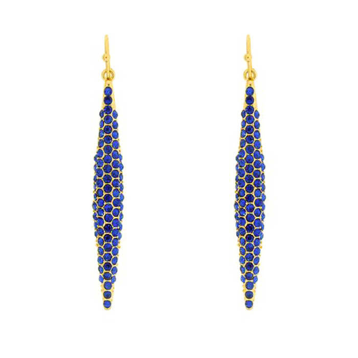 Women's Dropped Spike Earrings Sapphire - iFIVE FASHIONHOUSE