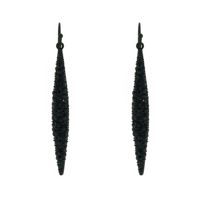 Women's Dropped Spike Earrings Black - iFIVE FASHIONHOUSE