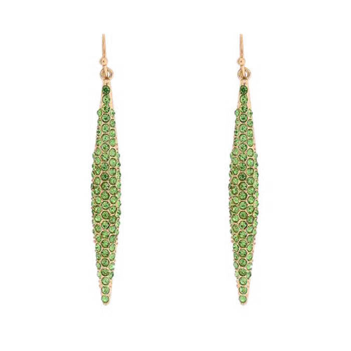 Women's Dropped Spike Earrings Green - iFIVE FASHIONHOUSE