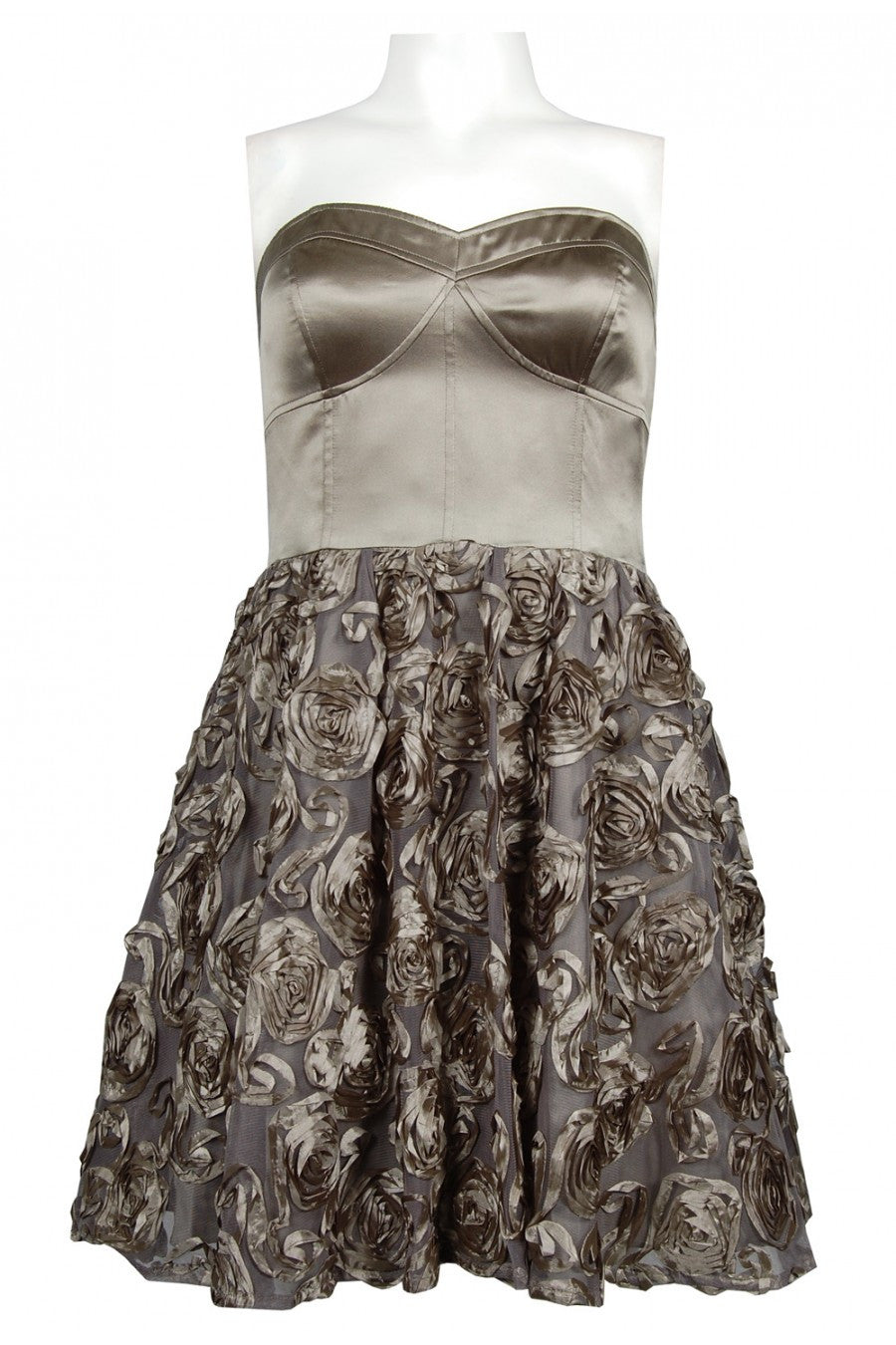 Adrianna Papell Women's Strapless Silk Dress - iFIVE FASHIONHOUSE