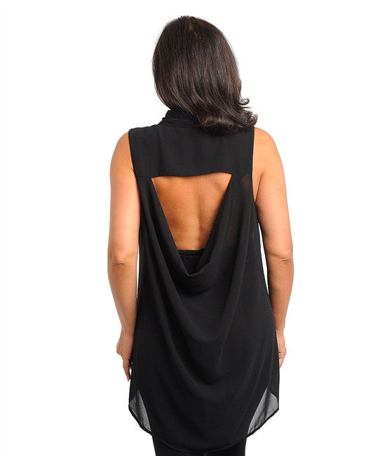 Lovposh Women's Cutout-Back Hi-Lo Plus Top Sz XL, 1XL, 2XL, 3XL