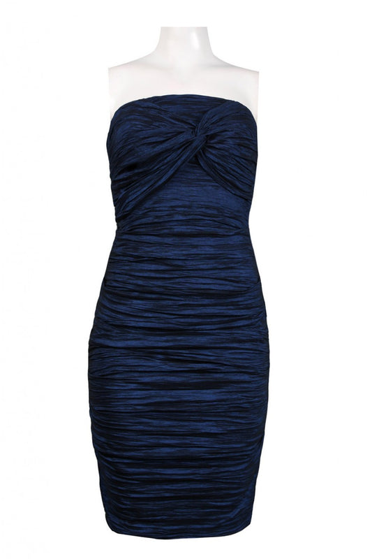 Betsy & Adam Women's Front Twist Ruched Stretch Dress Sz 14 - iFIVE FASHIONHOUSE