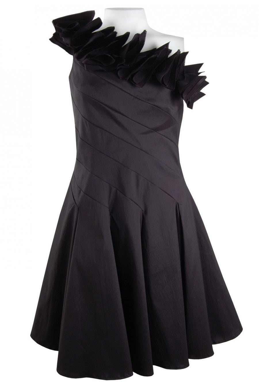 Cachet Women's Ruffled One-Shoulder Dress Sz 16 - iFIVE FASHIONHOUSE