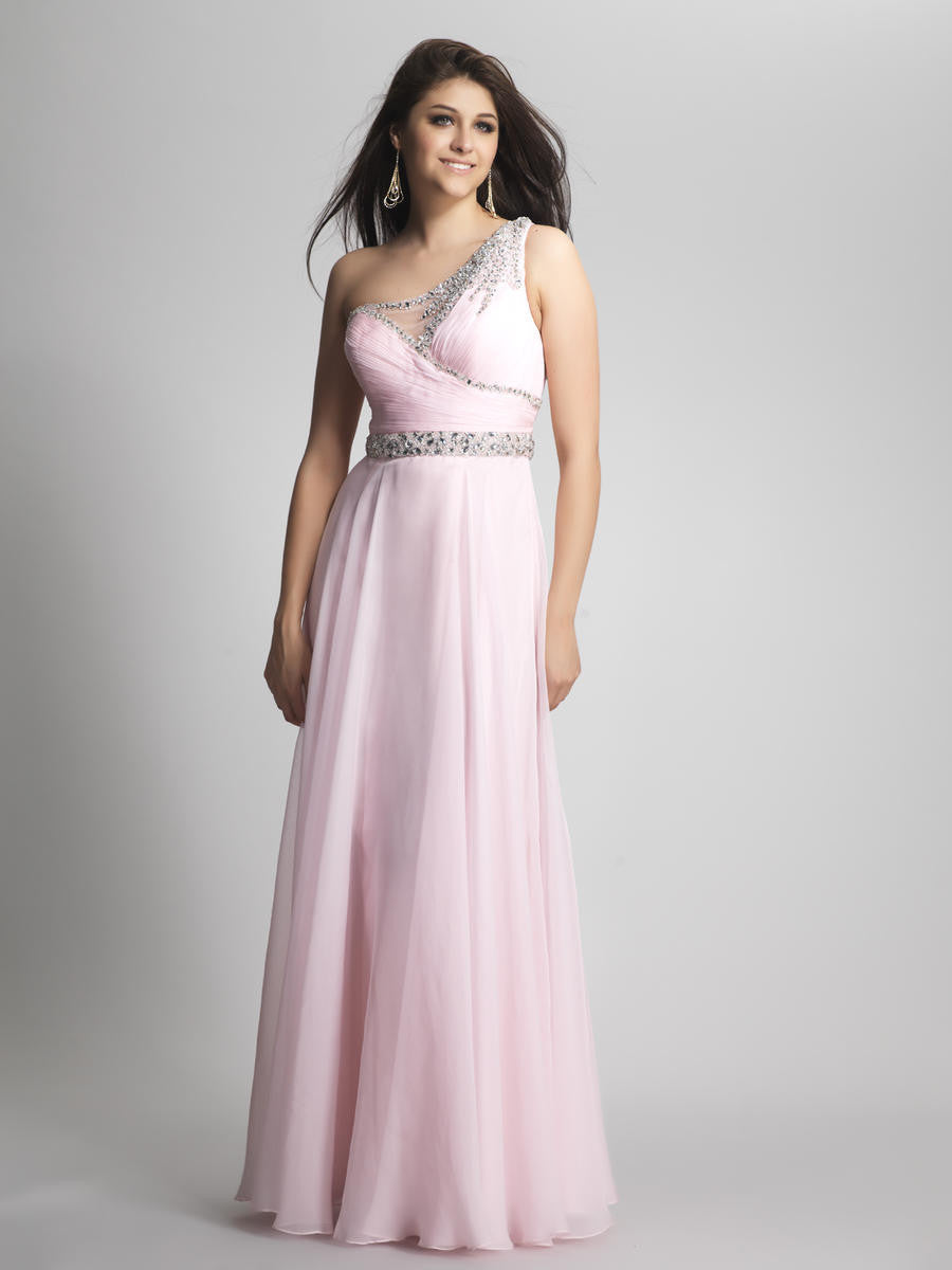 Dave & Johnny Women's Sparkly Ice Pink Long Dress Sz 2 - iFIVE FASHIONHOUSE
