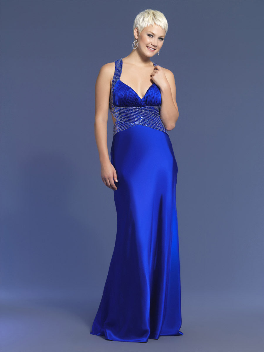 Dave & Johnny Women's Sweetheart Neckline Long Dress Sz 2, 14 - iFIVE FASHIONHOUSE