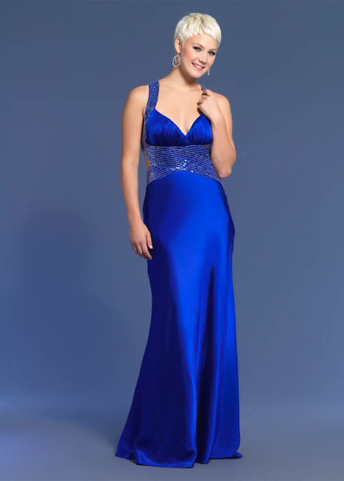 Dave & Johnny Women's Sweetheart Neckline Long Dress Sz 2, 14 - iFIVE FASHIONHOUSE
