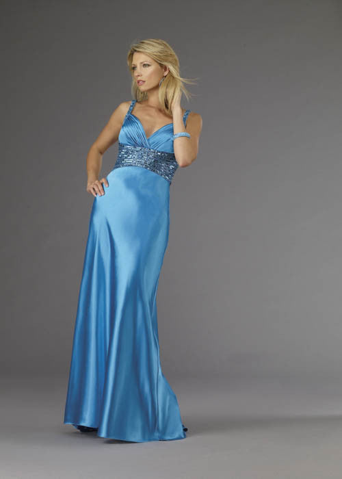 Dave & Johnny Women's Sequined Satin Long Dress Sz 0 - iFIVE FASHIONHOUSE