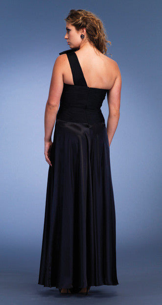 Dave & Johnny Women's One-Shoulder Long Dress Sz 0 - iFIVE FASHIONHOUSE