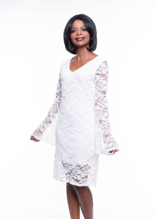 Rachel Kate Women's Lace Overlay White Dress Sz S, M, L - iFIVE FASHIONHOUSE