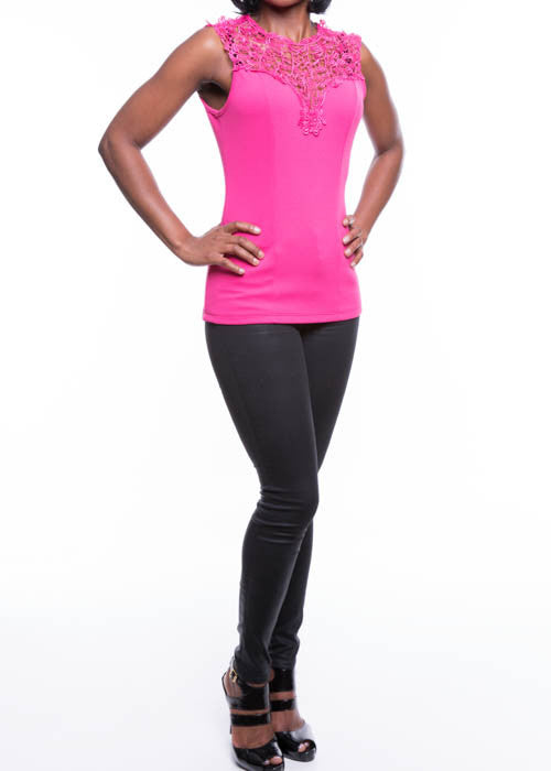 CY Women's Sweetheart Fuchsia Top Sz S, M, L - iFIVE FASHIONHOUSE