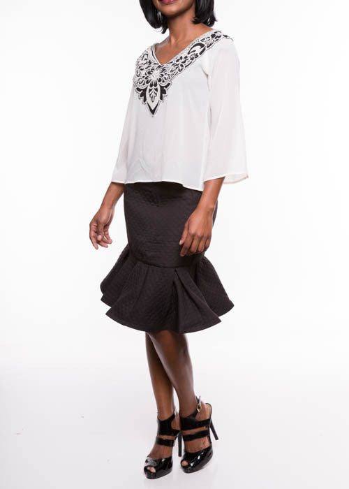 Gracia Women's Peplum Skirt Sz S, M, L - iFIVE FASHIONHOUSE
