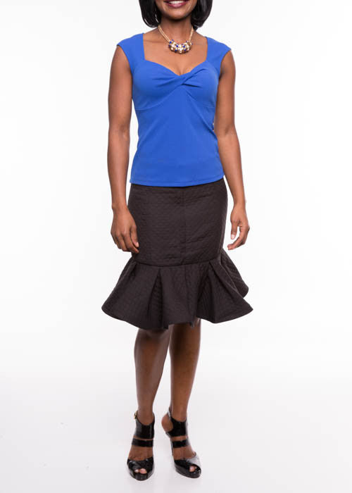 Vizio Women's Short Sleeve Royal Blue Top (US Szs S, M, L) - iFIVE FASHIONHOUSE