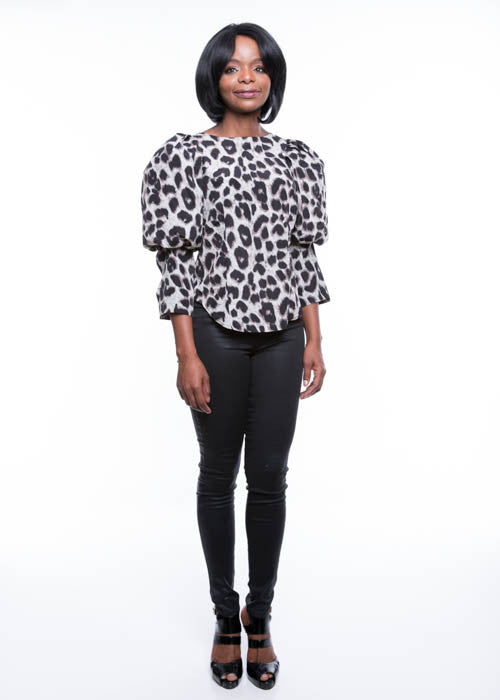 Gracia Women's Silky Leopard Patterned Top, USA Size S, M, L - iFIVE FASHIONHOUSE
