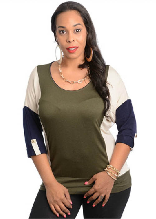 Libian Women's Triple-Toned Plus Top Sz 1XL, 2XL, 3XL - iFIVE FASHIONHOUSE