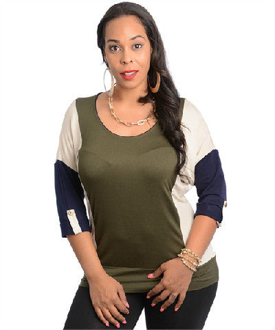 Libian Women's Triple-Toned Plus Top Sz 1XL, 2XL, 3XL - iFIVE FASHIONHOUSE