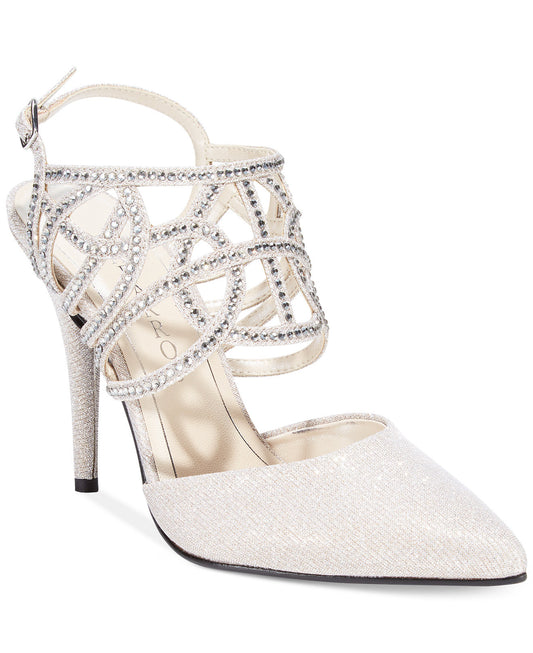 Caparros Women's Paloma Nude Satin High Heel Shoes Sz 9.5 - iFIVE FASHIONHOUSE