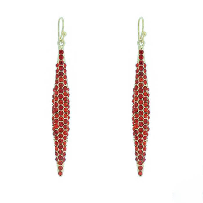 Women's Dropped Spike Earrings Red - iFIVE FASHIONHOUSE