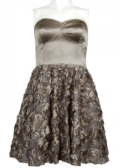 Adrianna Papell Women's Strapless Silk Dress - iFIVE FASHIONHOUSE