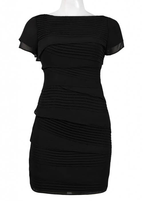 Adrianna Papell Women's Pleated Layer Chiffon Dress Sz 4, 8, 14 - iFIVE FASHIONHOUSE