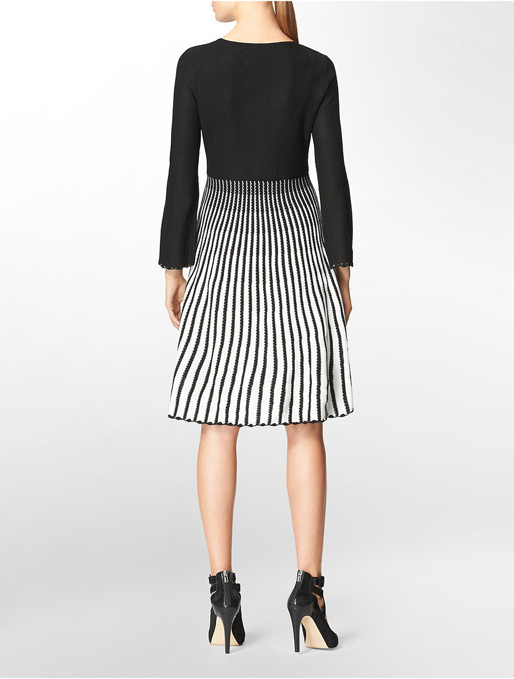 Calvin Klein Women's Striped Knit Dress Sz L - iFIVE FASHIONHOUSE
