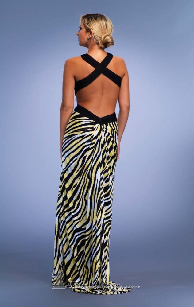 Dave & Johnny Women's Open Back Long Dress Sz 0 - iFIVE FASHIONHOUSE