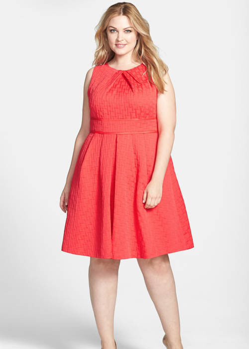 Eliza J Women's Geometric Jacquard Plus Dress Sz 24W - iFIVE FASHIONHOUSE
