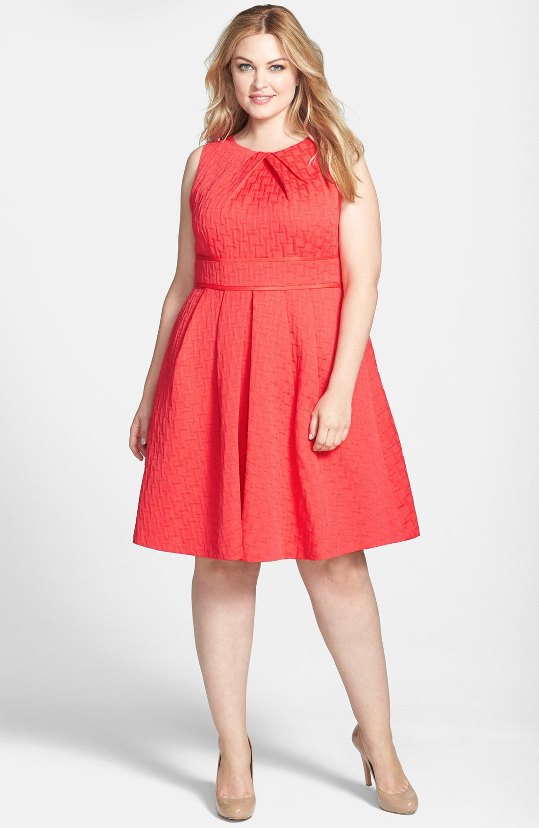 Eliza J Women's Geometric Jacquard Plus Dress Sz 24W - iFIVE FASHIONHOUSE