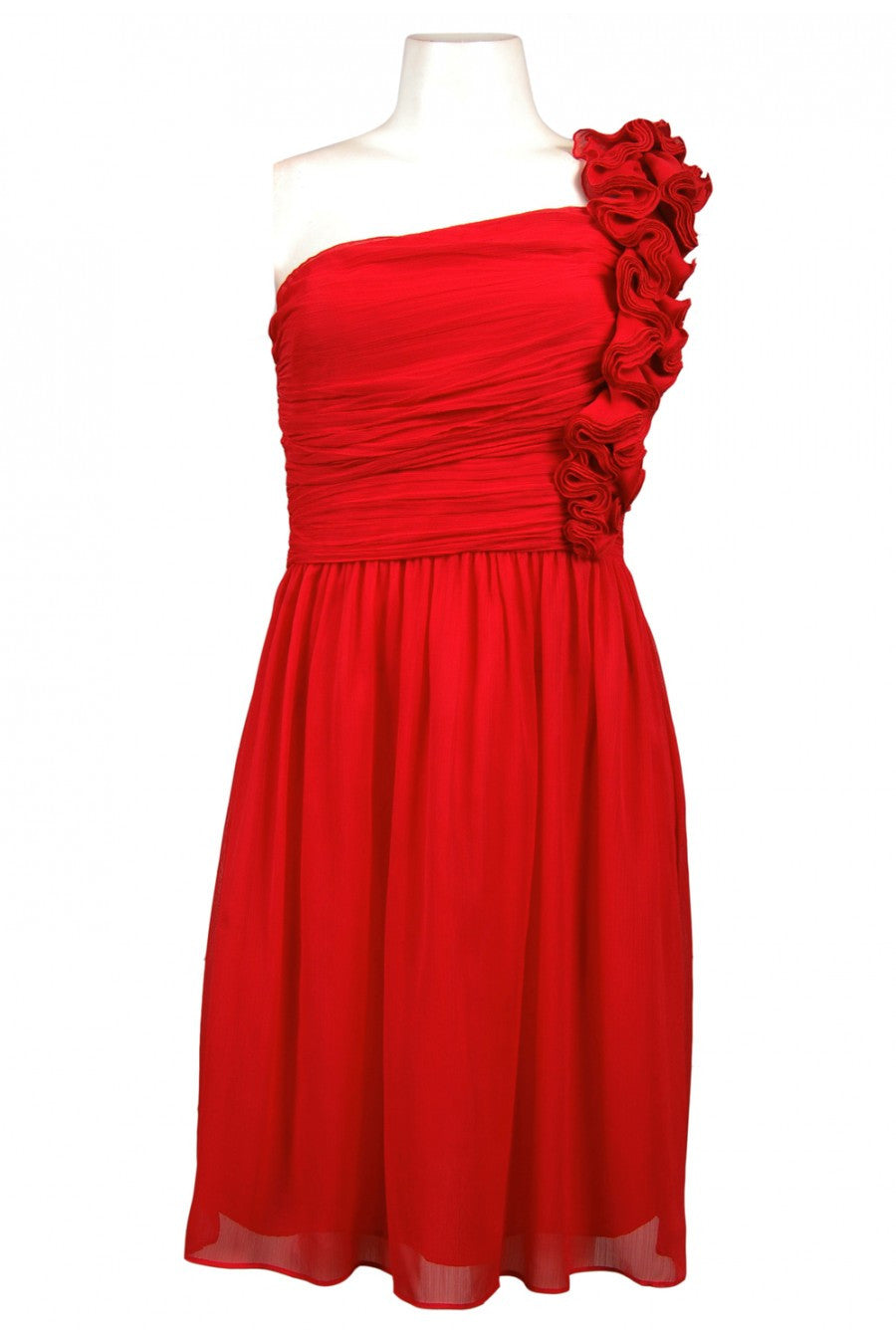 Ellen Tracy Women's One-Shoulder Chiffon Dress Sz 8, 10 - iFIVE FASHIONHOUSE