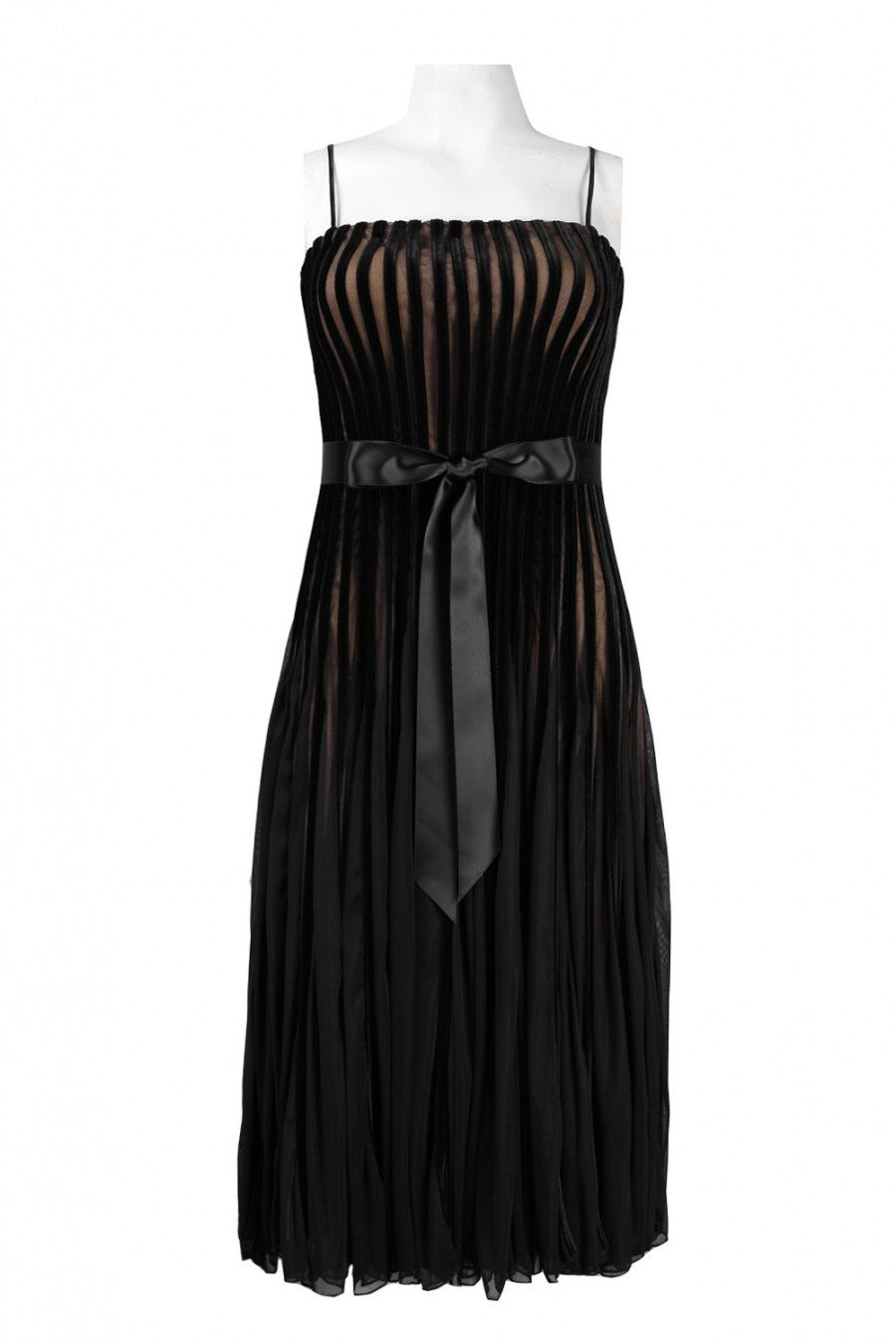 JS Collections Women's Pleated Chiffon Overlay Dress Sz 4 - iFIVE FASHIONHOUSE