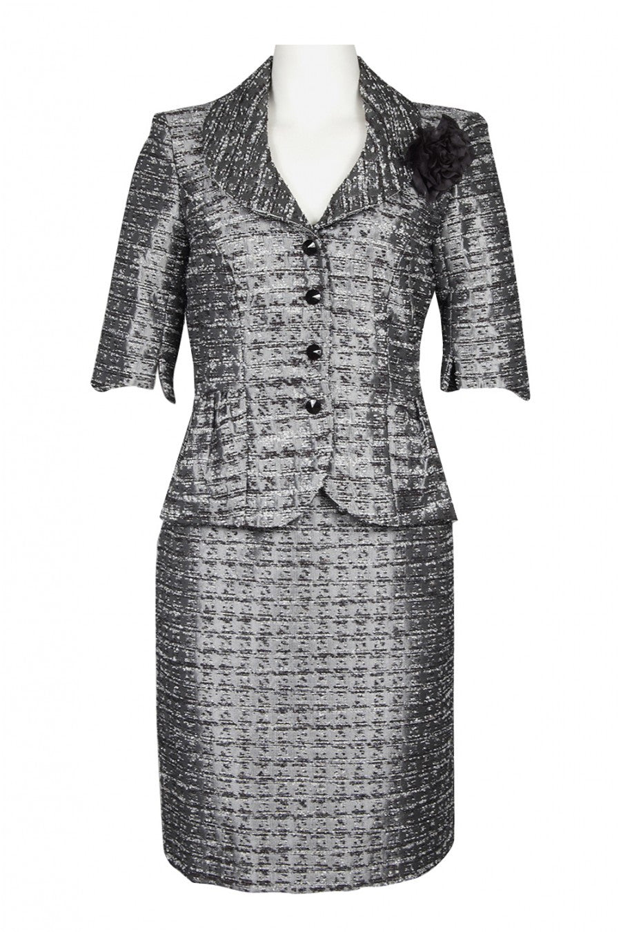 JS Collections Women's Shimmery Satin Skirt Suit Sz 4, 16 - iFIVE FASHIONHOUSE