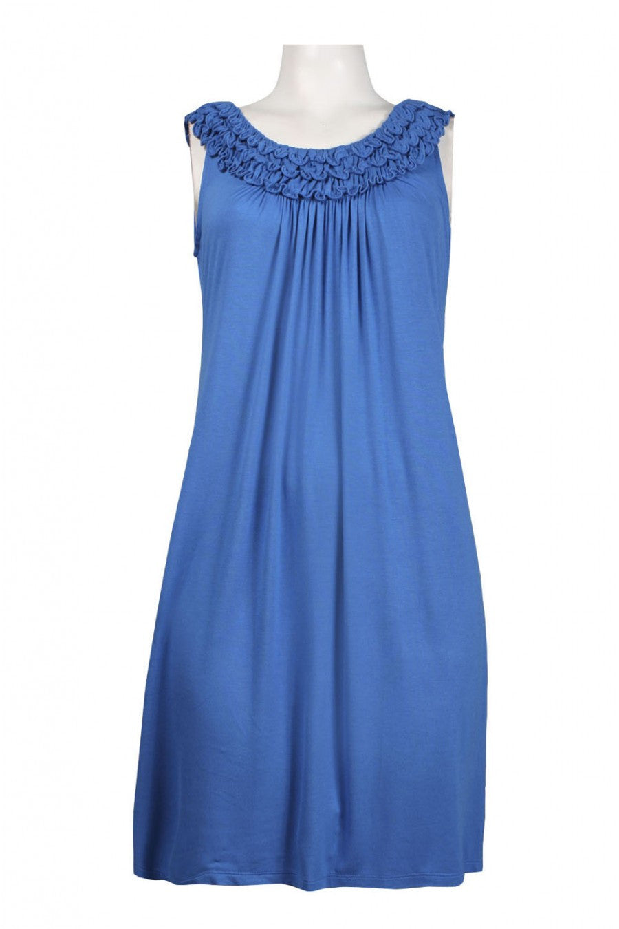 London Women's Times Shirred Ruffle Jersey Dress Sz L - iFIVE FASHIONHOUSE