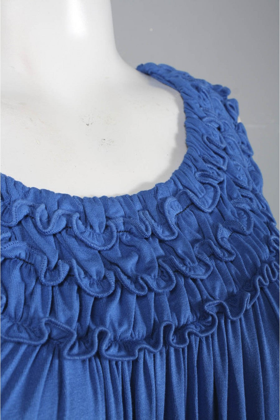 London Women's Times Shirred Ruffle Jersey Dress Sz L - iFIVE FASHIONHOUSE